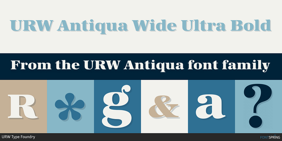 URW Antiqua Wide Ultra Bold Font