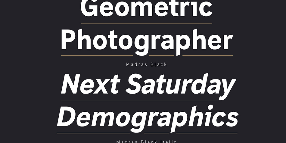 Emphasizing the popular Madras font family.