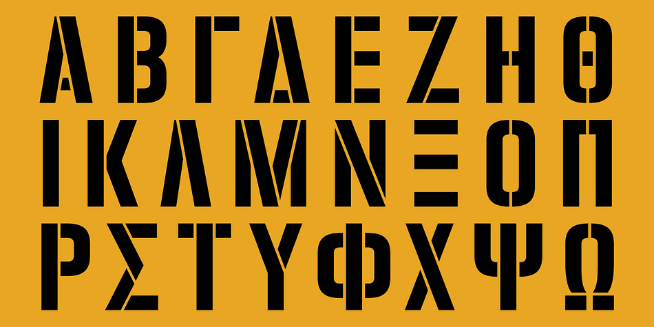 Emphasizing the popular Zuboni Stencil font family.