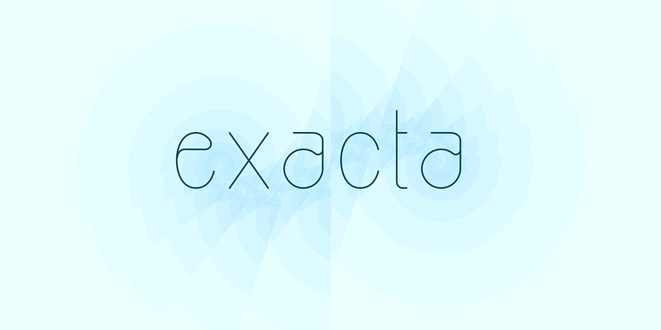 Exacta is a new multilingual sans-serif typeface, constructed in a geometric manner but  instilled with a humanistic quality.