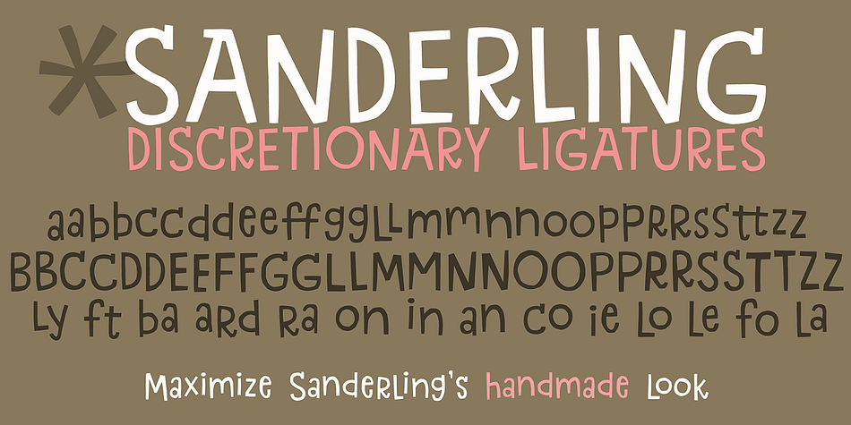 Highlighting the Sanderling font family.
