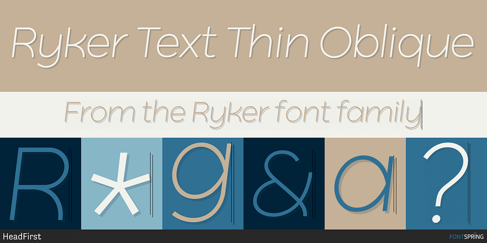 Ryker Text Thin Oblique Font