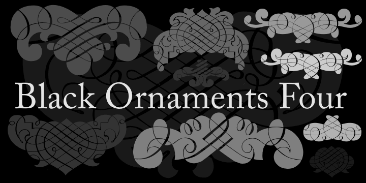 Black Ornaments Four is a dingbat font family.