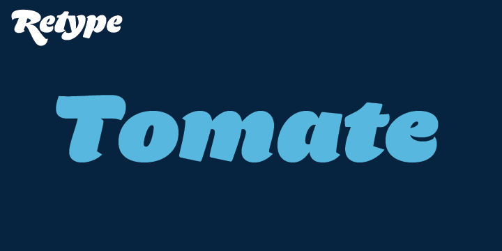 Displaying the beauty and characteristics of the Tomate font family.