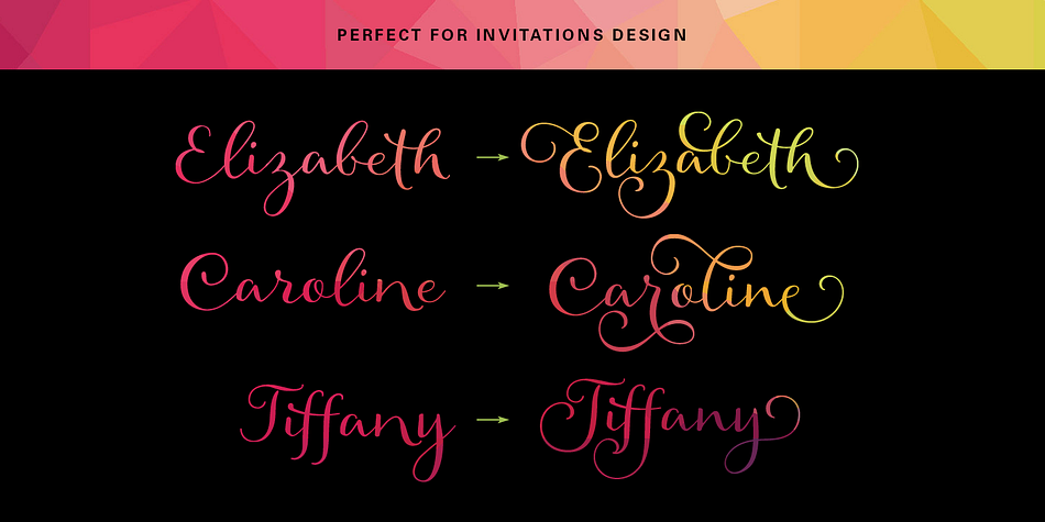 Displaying the beauty and characteristics of the Allegretto Script font family.