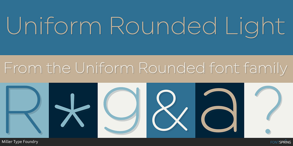 Uniform Rounded Light Font