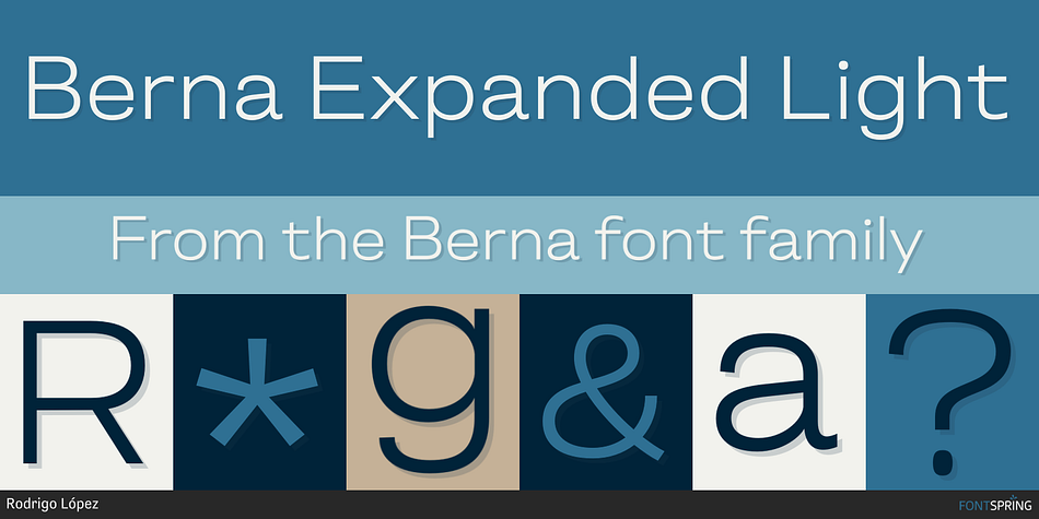 Berna Expanded Light Font