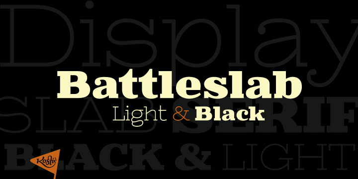 Battleslab is a slab serif made for setting few words in large sizes.