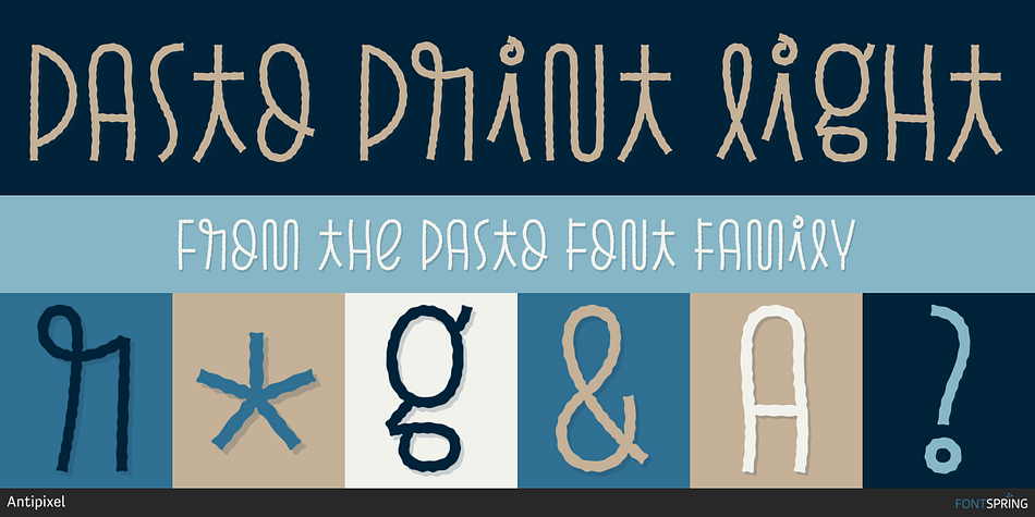 Pasto Print Light Font