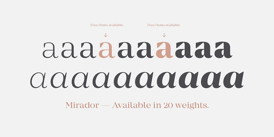 Mirador font family example.