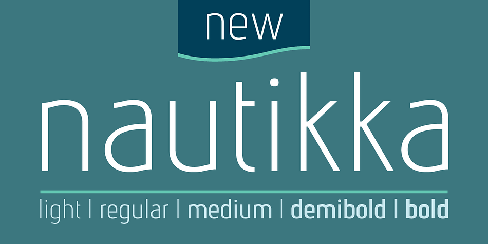 Nautikka which was designed from the waves of the sea is a sans serif.