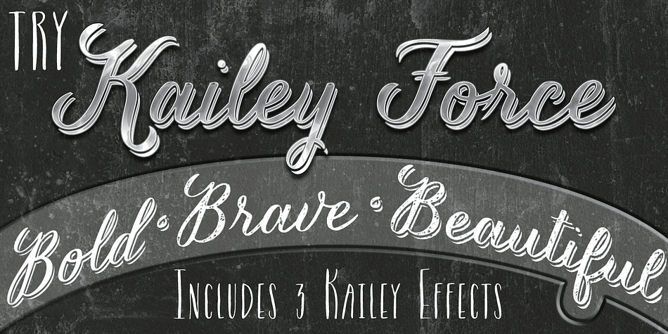 Kailey font family sample image.