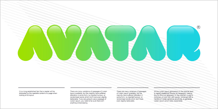 Displaying the beauty and characteristics of the Avatar font family.