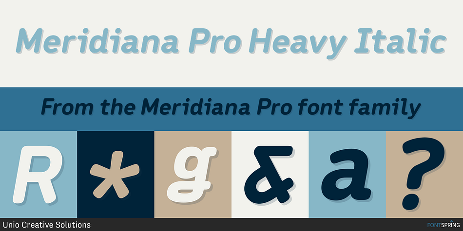 Meridiana Pro Heavy Italic Font