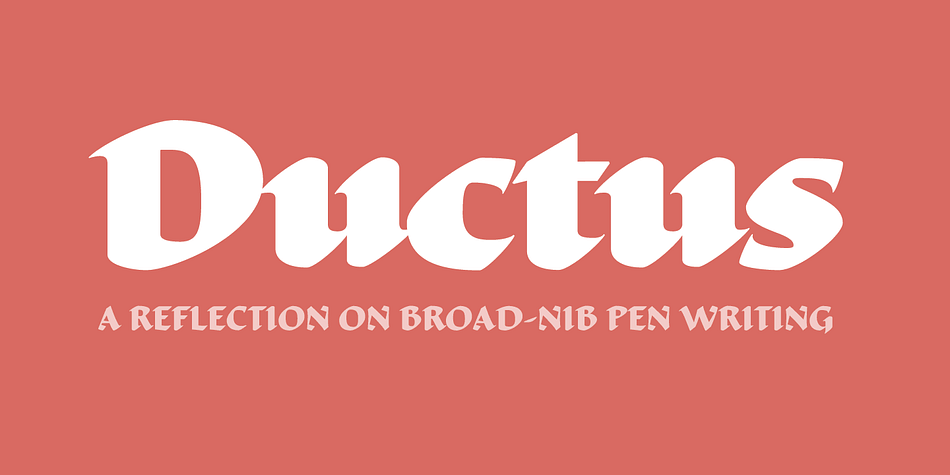 Ductus is a five weight typeface that is both ancient and contemporary.