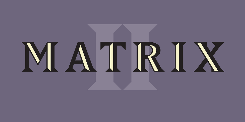 Matrix II is a complete reworking of the original Matrix type family which was designed by Zuzana Licko in 1986.