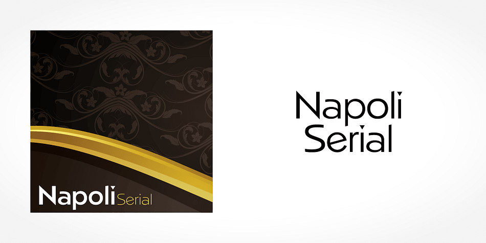 Displaying the beauty and characteristics of the Napoli Serial font family.
