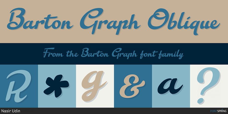 Barton Graph Oblique Font
