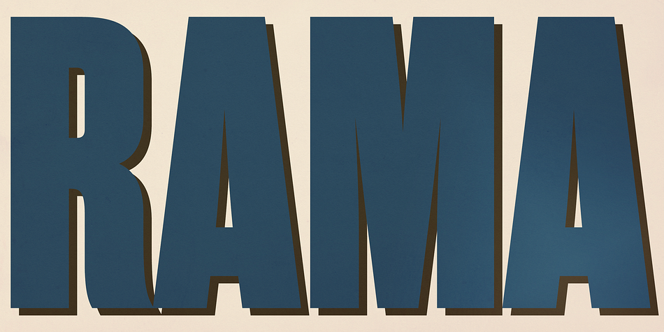 Rama Gothic is an antiqued sans serif designed inspired by 1800s-style wood type.