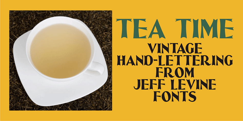 Tea Time JNL was inspired by the hand lettering on the 1931 sheet music for “When I Take My Sugar to Tea”.