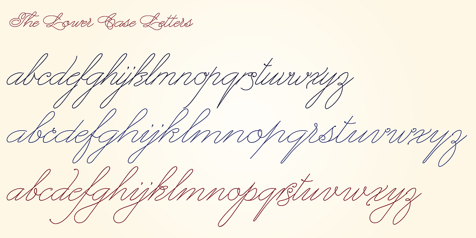 Dreamline font family example.