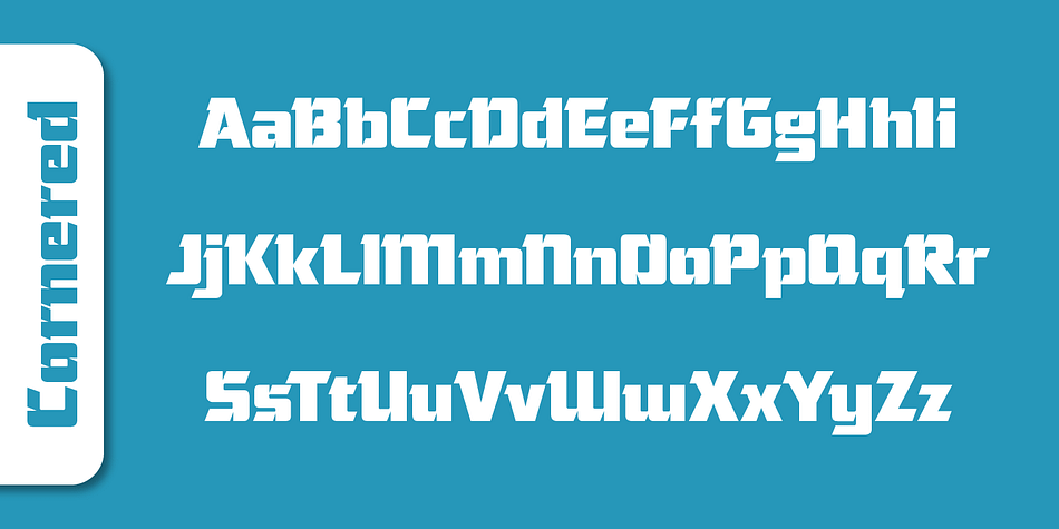 Highlighting the Cornered font family.