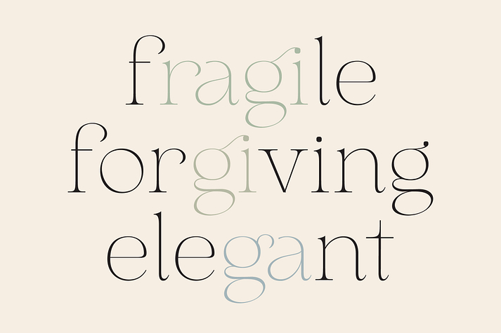 HV Aurelius font family example.