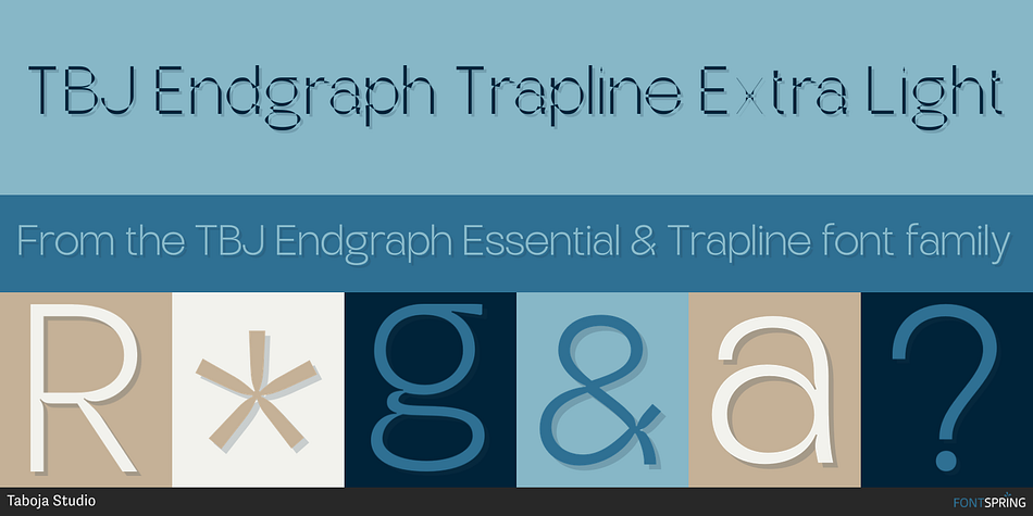 TBJ Endgraph Trapline Extra Light Font