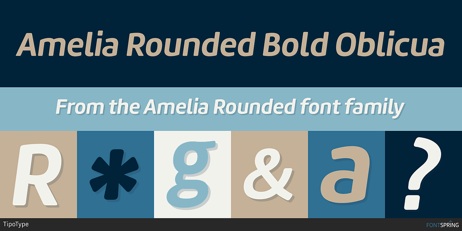 Amelia Rounded Bold Oblicua Font