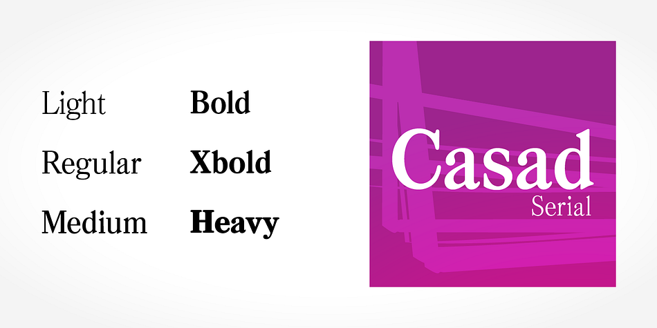 Highlighting the Casad Serial font family.