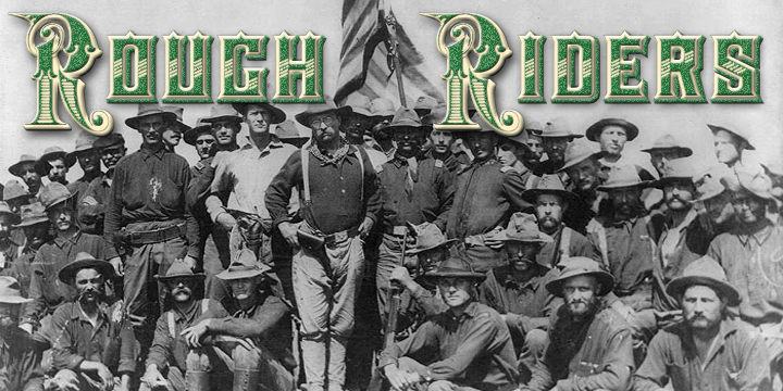 Rough Riders, along with our Rough Riders Redux font, got its start from a small sample of letters used in the logo for the Beach Creek Railroad Co.