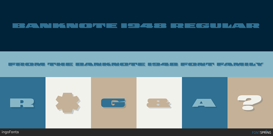 Banknote 1948 Regular Font