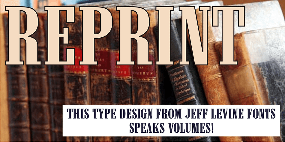 Inspired by a bold serif typeface used popularly in the 1960s, Reprint JNL is perfectly adept for handling any titling needs and will get the point across in short order.