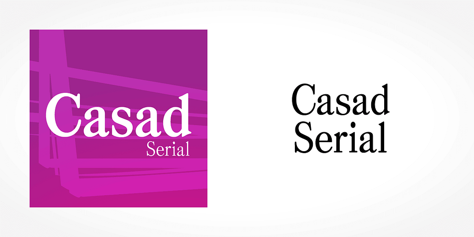 Displaying the beauty and characteristics of the Casad Serial font family.