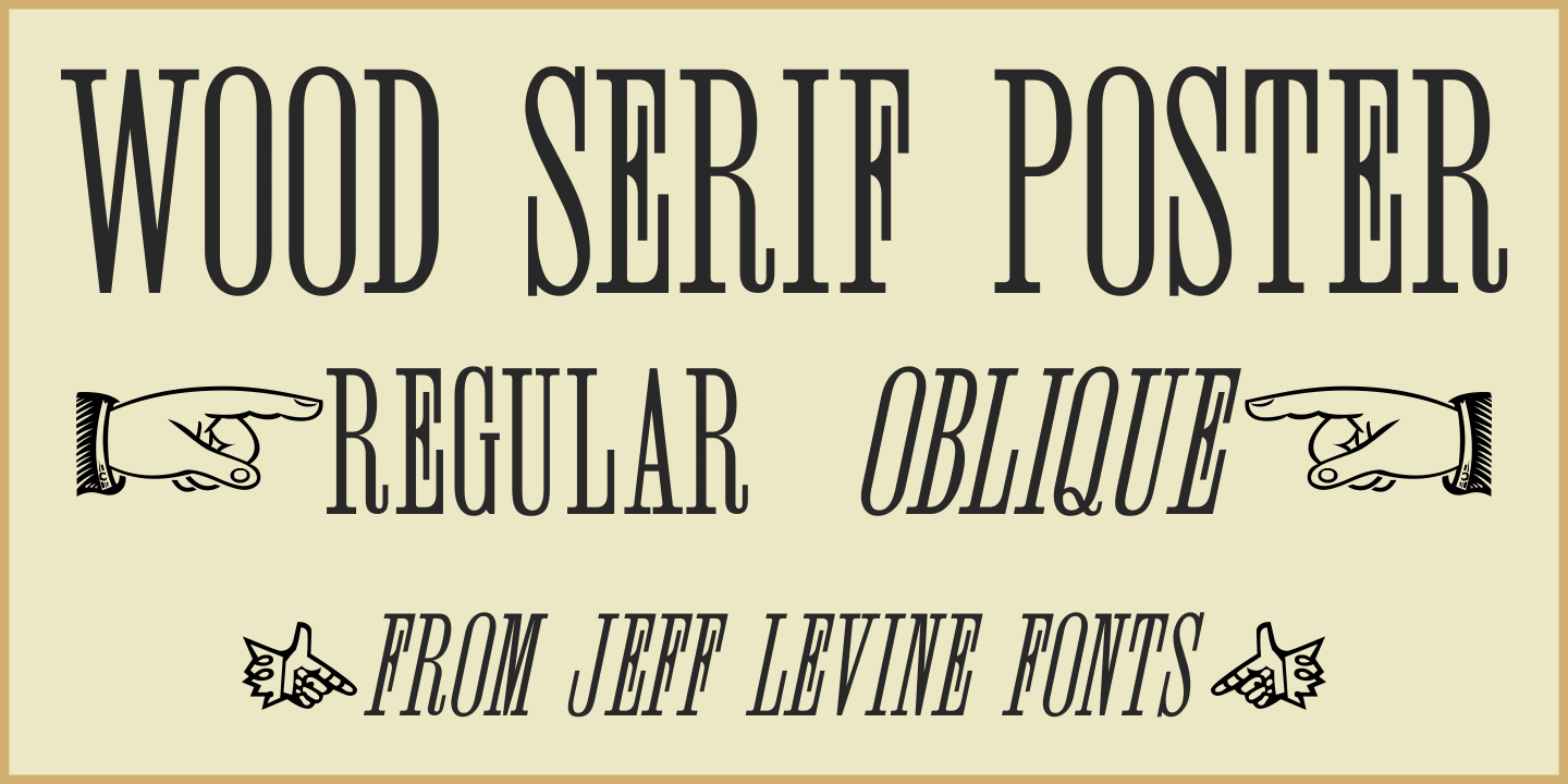 Wood Serif Poster JNL Font