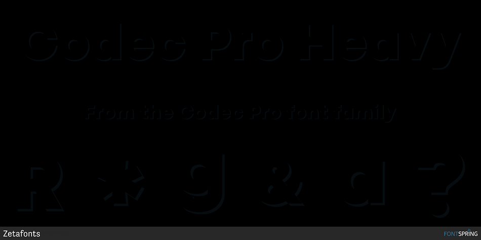 Codec Pro Heavy Font