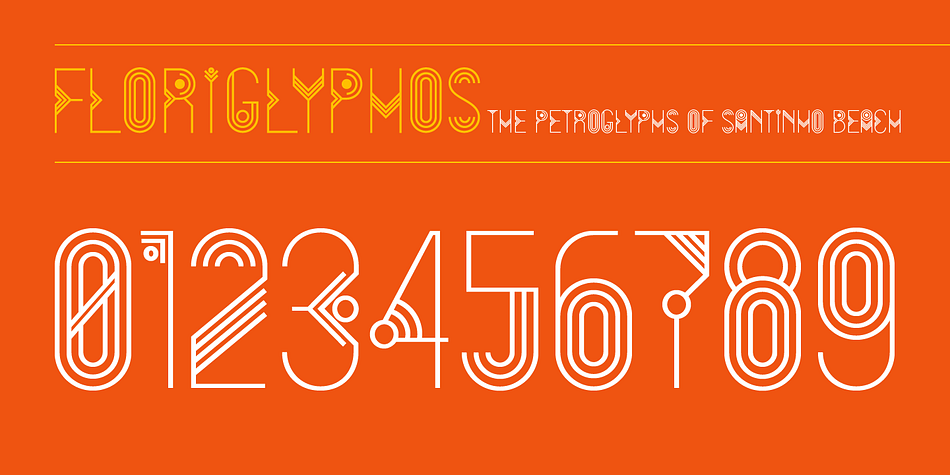 FloriGlyphos font family example.