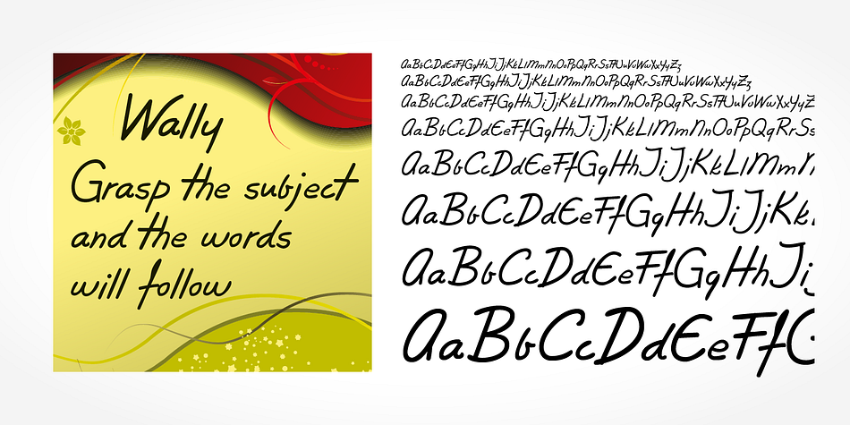 Wally Handwriting is a beautiful typeface that mimics true handwriting closely.