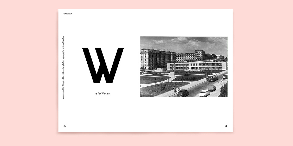 Warsaw 59 font family sample image.