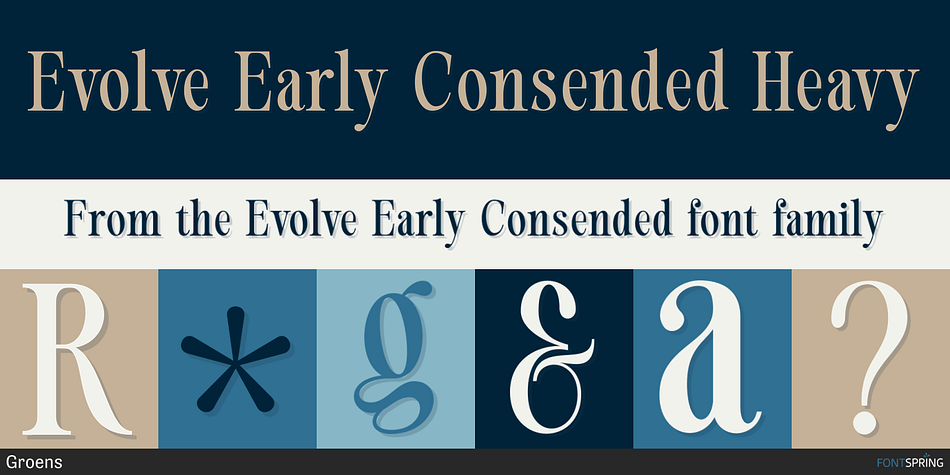 Evolve Early Consended Heavy Font