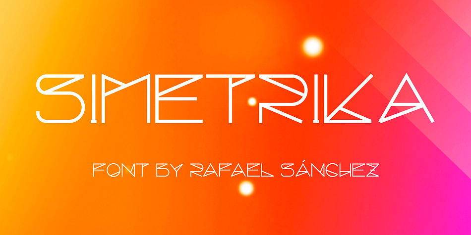 "SIMETRIKA" is a modern font, elegant and stylish, based on symmetrical lines.