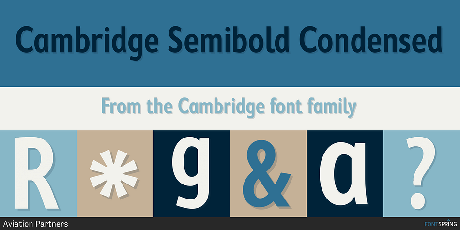 Cambridge Semibold Condensed Font