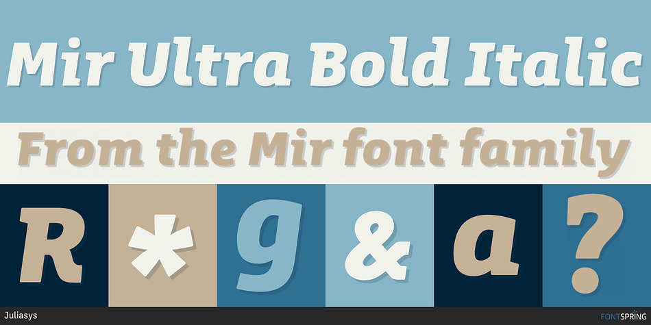 Mir Ultra Bold Italic Font
