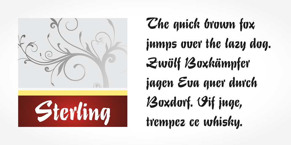 Emphasizing the popular Sterling Pro font family.