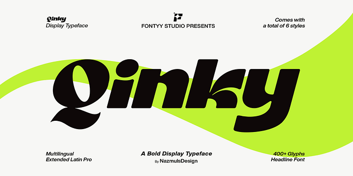 Qinky font family by Fontyy Studio