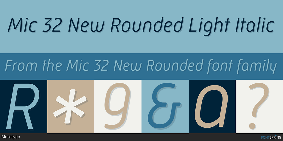 Mic 32 New Rounded Light Italic Font
