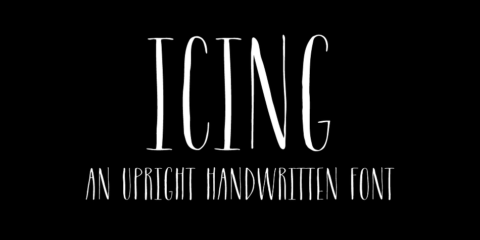 Icing is a font based on a naive, illustrated handwriting that can be used on a daily basis.