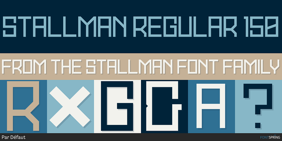 Stallman Regular 150 Font