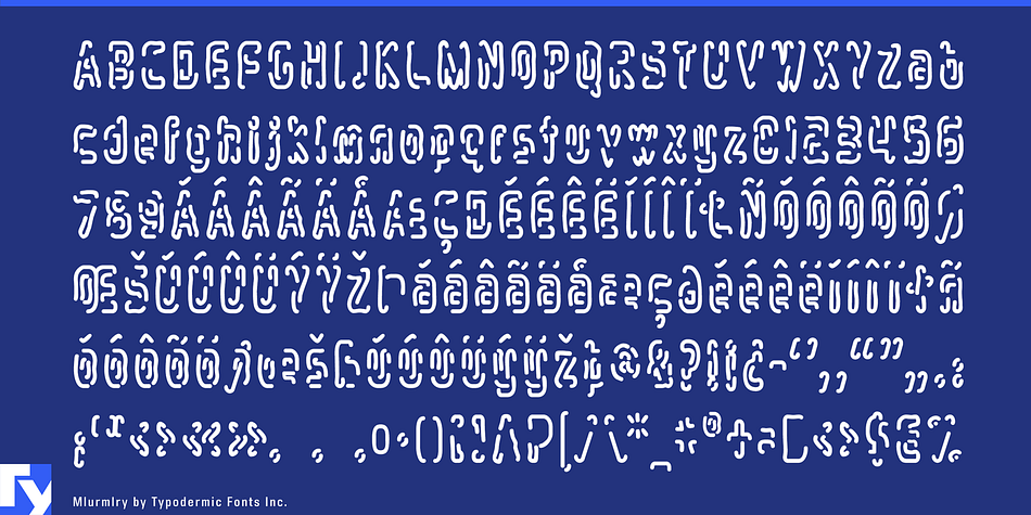Displaying the beauty and characteristics of the Mlurmlry font family.
