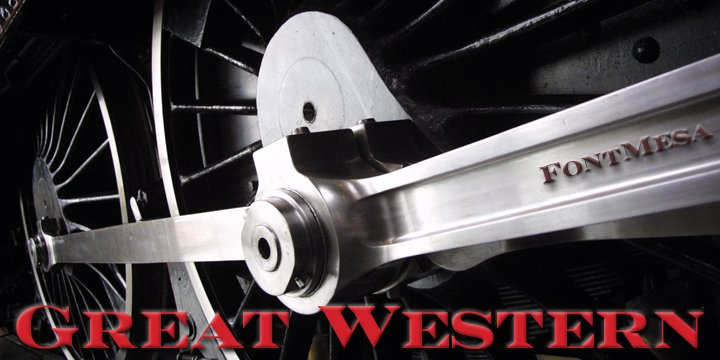 Great Western is an engraved roman font that reminds you of the old railroad days when steam locomotives made their way across the countryside.